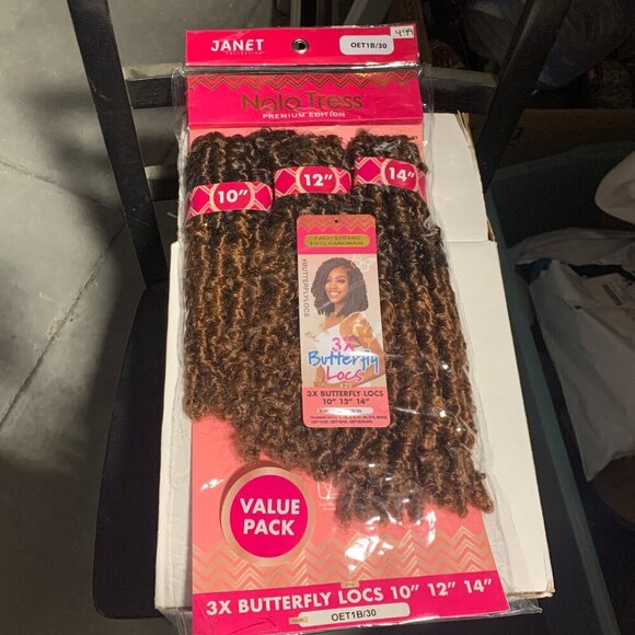 Janet Collection Nala Tress Locs Synthetic Hair Crochet Braid Loop 3x Butterfly - Picture 2 of 4